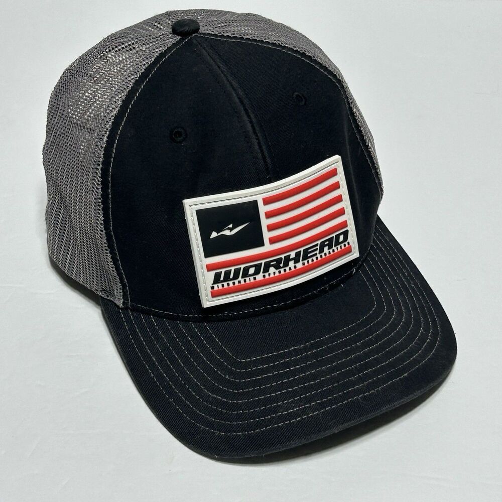 Worhead Wisconsin Off-Road Headquarters Black Flag Mens Hat Snapback Adjustable
